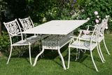 BARNSLEY WHITE kovová záhradná stolička 2ks