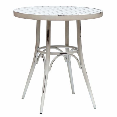 VINTAGE hliníkový okrúhly stôl priemer 70cm