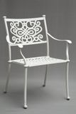 BARNSLEY WHITE kovová záhradná stolička 2ks