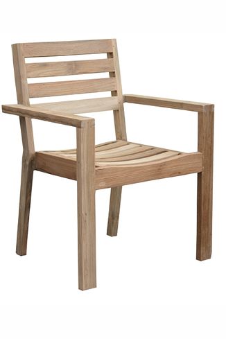 CASTELLO záhradná stolička zo starého teakového dreva