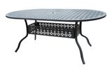 OVAL kovový záhradný stôl 180 x 105 cm